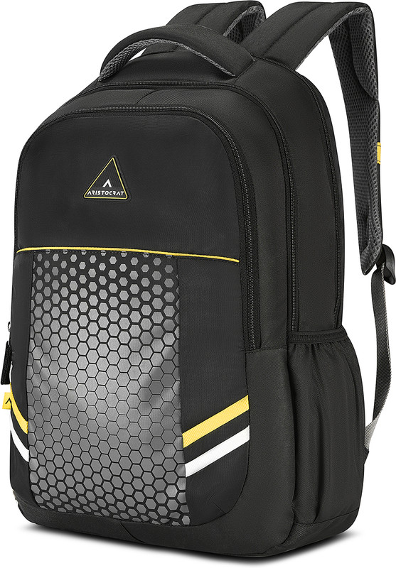 ARISTOCRAT Slay Backpack for Men and Women, 3 Compartment and 3 Pockets 30 L Backpack(Black)
