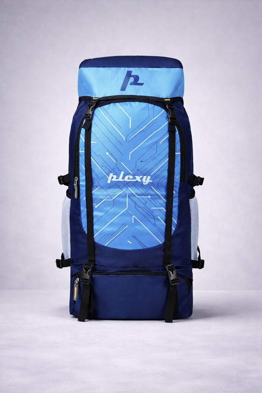 PLEXY TILTY STUUDED BAGPACK WITH SHOE COMPARTMENT 65 L Backpack(Blue)