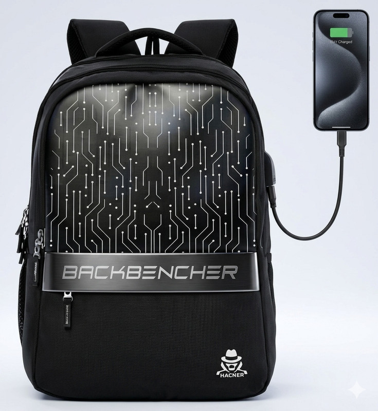 Goldfinch Anti -Theft Zipper with Usb charging Port Backbencher 30 L Laptop Backpack(Black)