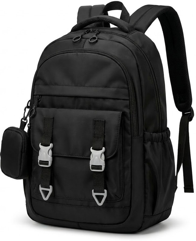 cutecarry Korean Style Black Backpack for Girls and women 25 L Backpack(Black)