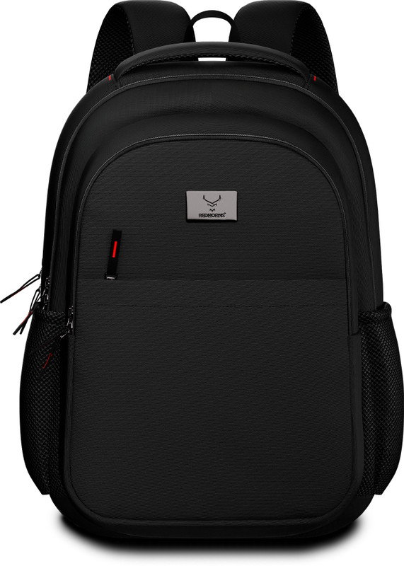 REDHORNS School Backpack with 15.6inch Laptop Holder and waterproof material For unisex 30 L Laptop Backpack(Black)