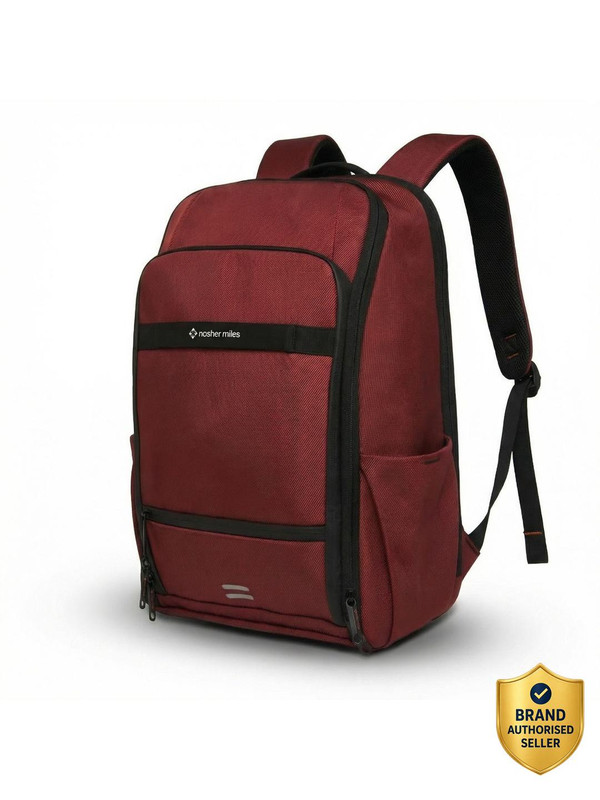 NASHER MILES Brooklyn for Men Women Office Travel Overnighter with Bottle Pocket 15.6 inch 30 L Laptop Backpack(Maroon)