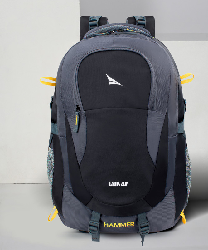 Lunar's High Quality 50L Travel Laptop Bag upto 17.3" Laptop with Rain Cover and Internal Organiser 50 L Laptop Backpack(Black)