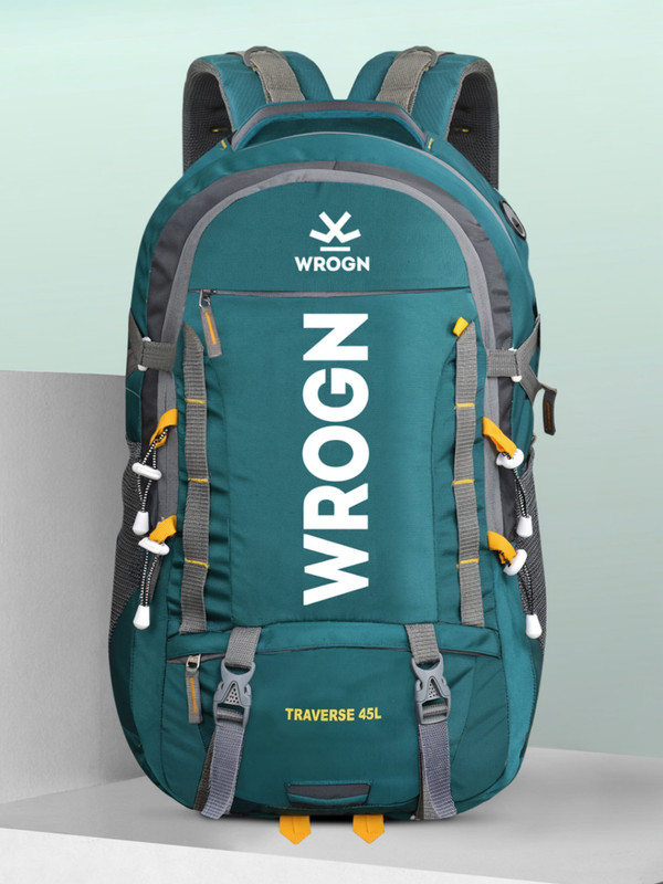 WROGN Heavy Duty Travel bag with Rain Cover 45 L Laptop Backpack(Green)