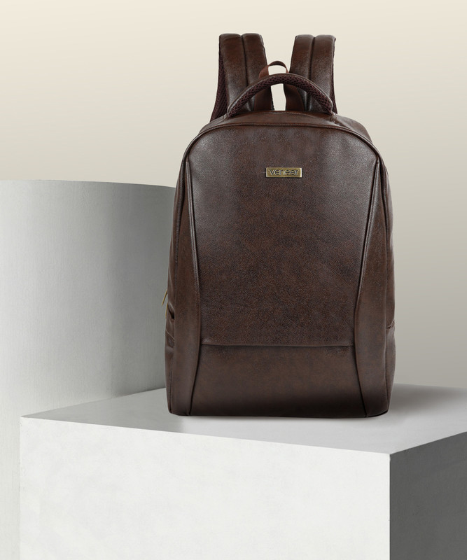 Veneer Classic Office Laptop Bags For, College, Travel Shoulder Backpack For Unisex 23 L Laptop Backpack(Brown)