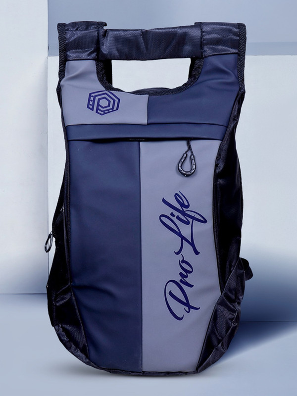 Pro Life Poliyester School College Multipurpose 20 L Backpack(Blue, Grey)