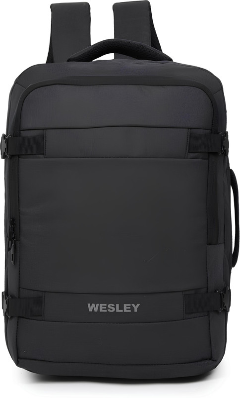 WESLEY Luxur Overnighter Expandable Anti Theft feature business/Travel/luggage backpack 45 L Trolley Laptop Backpack(Black)
