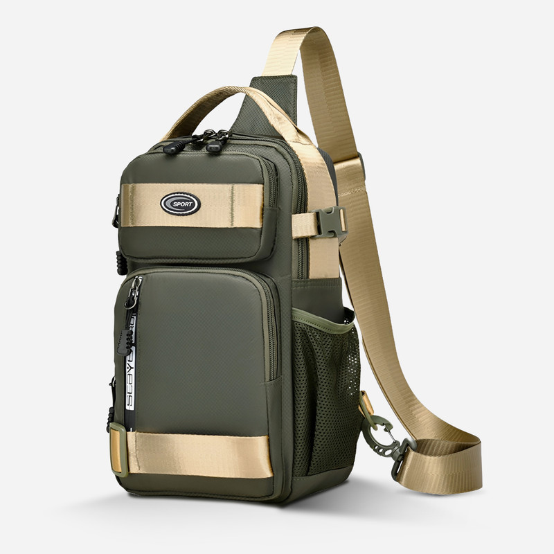 CarryTrip Men Crossbody Bag Business Trend Cycling Hiking Travel Bag Fashion Shoulder Bag 8 L Backpack(Green)