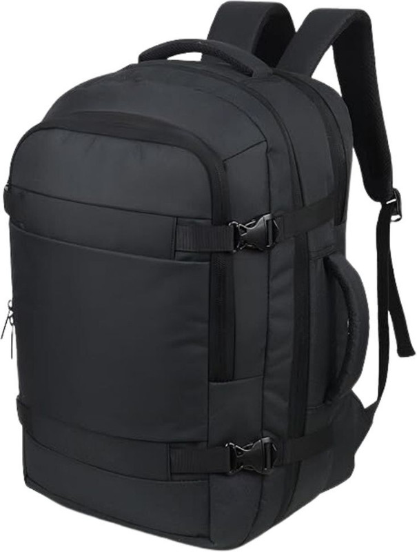 TechyBee Travel Backpack with Suitcase-Style Opening | Cabin Size | Convertible Luggage 45 L Laptop Backpack(Black)