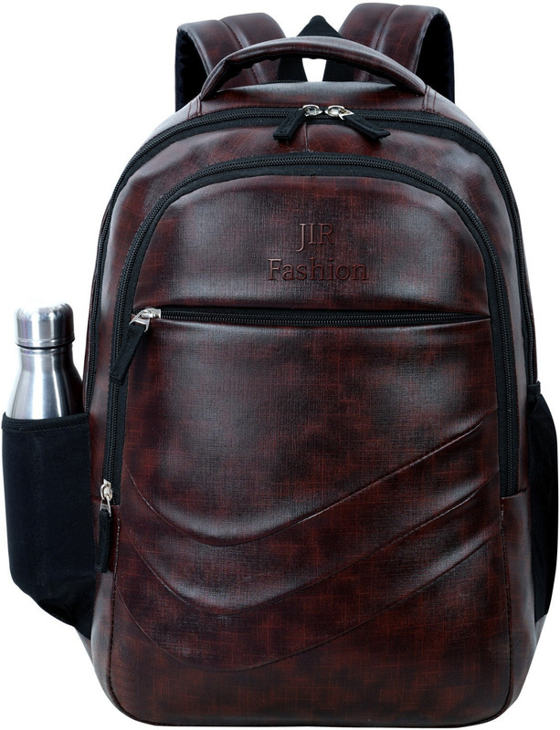Gear VINTAGE2 ANTI THEFT FAUX LEATHER 28 L Laptop Backpack(Brown, Black)