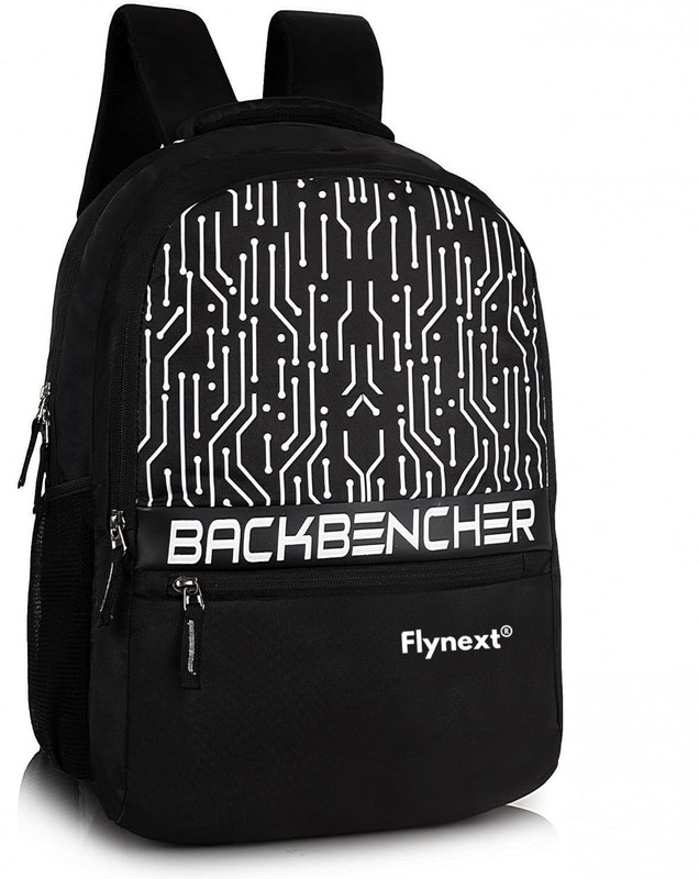 Flycraft Trendy Backbencher Backpack For School,College and Travel. 30 L Laptop Backpack(Black)