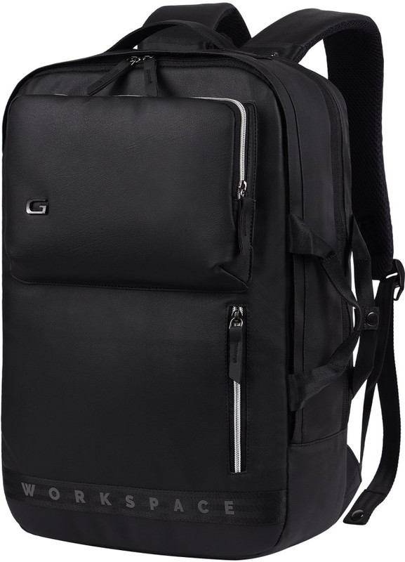 Gear WORKSPACE HYBRID LEATHER BRIEFCASE 21 L Laptop Backpack(Black)
