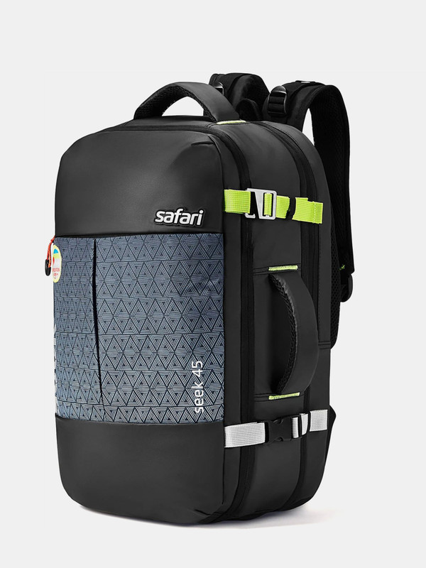 SAFARI Seek Expandable Unisex with Suitcase compartment 45 L Large Laptop Backpack(Grey)