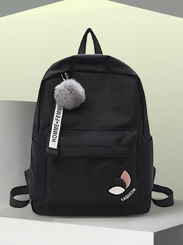 Alina Latest Trendy Used For Girls Pu Leather 12 L Backpack(Black)