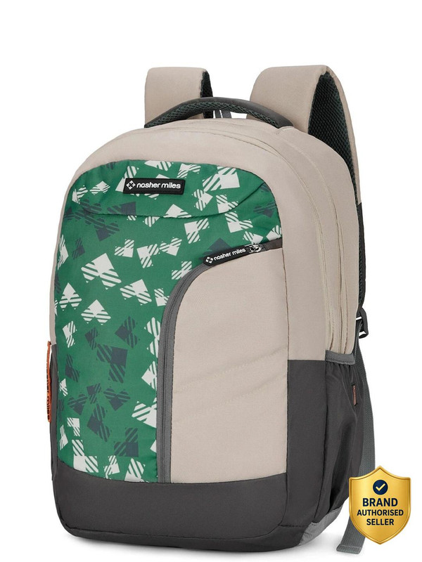 NASHER MILES Tetris Backpack | 2 compartment/Casual/Rain Cover/College/School| Cream 36L 36 L Laptop Backpack(Khaki)