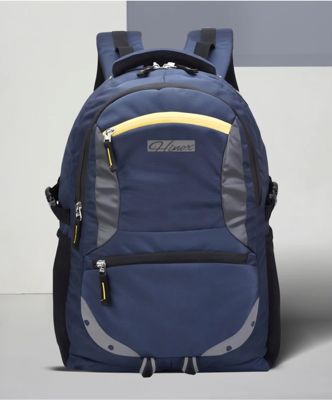 HINEX BAGS Large 35 L Laptop Backpack unisex Spacy with rain cover and reflective strip 35 L Backpack(Blue)