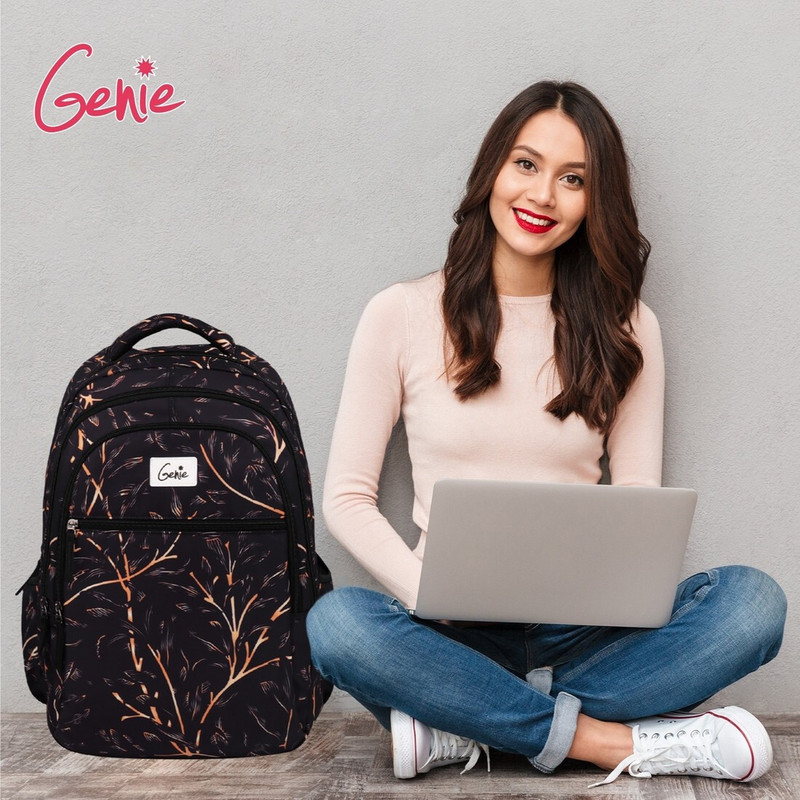 Genie for Women, Bags for Girls 36 L Laptop Backpack(Black)