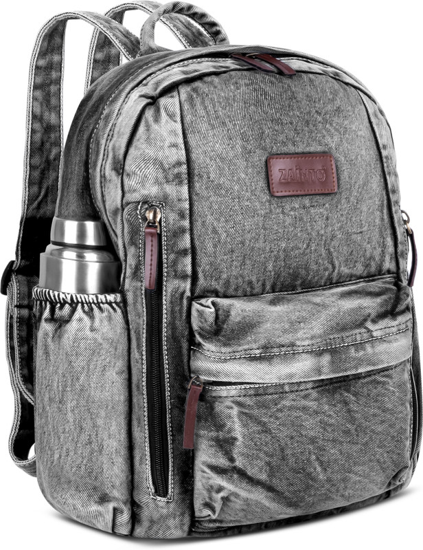 Zainto Denim Backpack for Men & Women | Trendy Travel Bag | Casual, College, Office use 25 L Backpack(Grey)