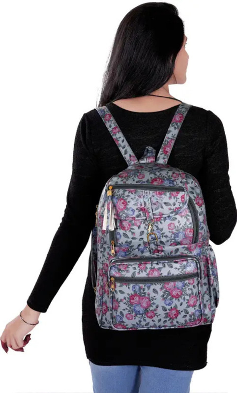 SOFTEN Girl Bagpack school college, travel, office bag 30 L Backpack(Grey)
