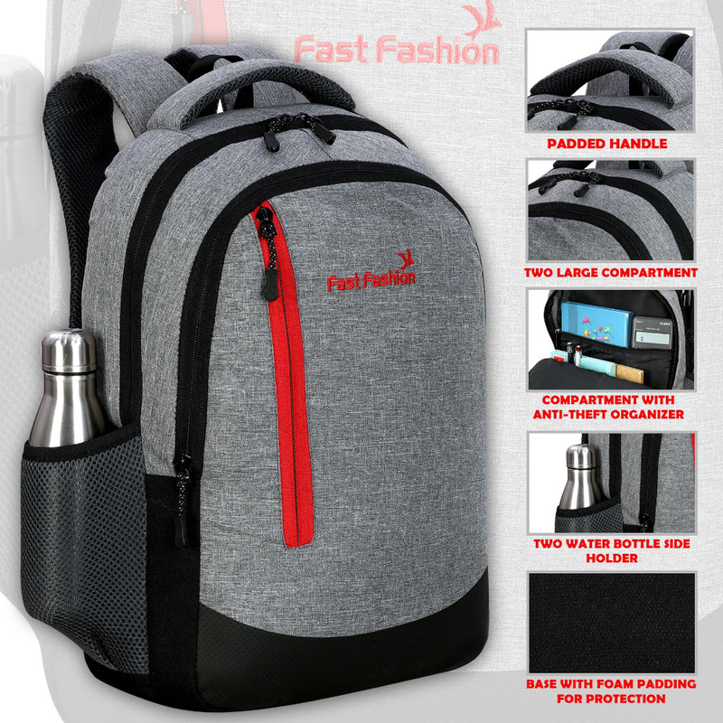 Fast Fashion FBBP_LB40G_10 30 L Laptop Backpack(Grey)