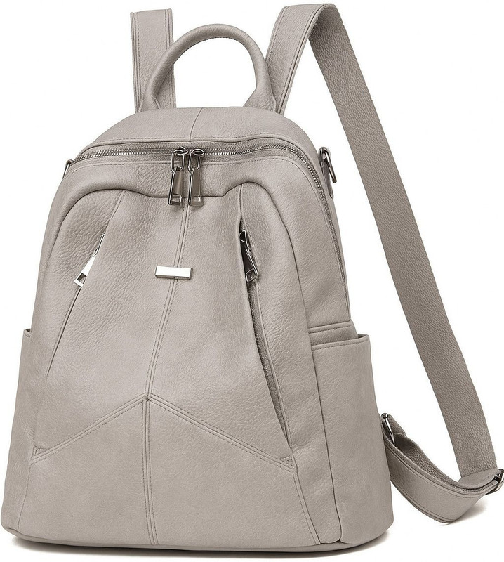 JAISOM Trendy Women’s Leather Backpack |Office & Travel Shoulder Bag with Multi Pockets 20 L Backpack(Grey)