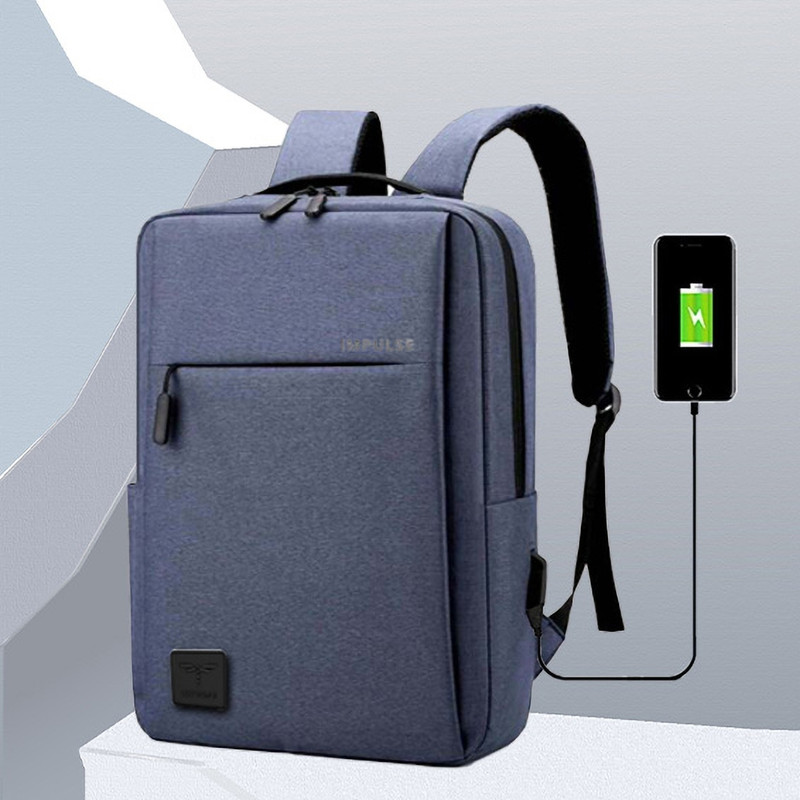 IMPULSE Laptop Backpack Inspire 16 Inch Laptop Backpack with USB Charging Bag for Men 25 L Laptop Backpack(Blue)
