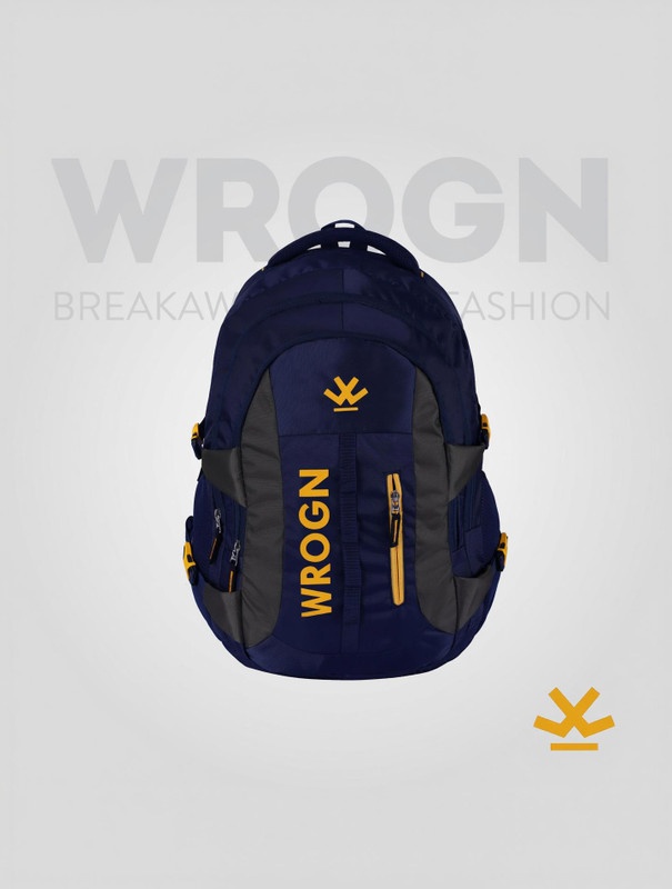 WROGN 3 Compartments unisex backpack fits upto 16 Inches laptop/college bag/school bag 45 L Laptop Backpack(Blue)