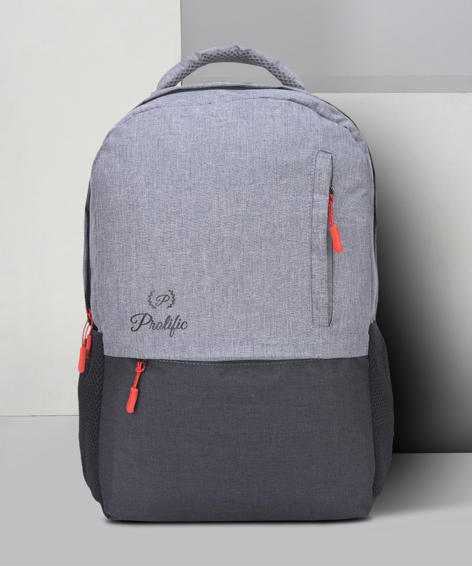 Prolific STYLISH-25 LTR BACKPACK LAPTOP BACKPACK FOR 14 INCH LAPTOP AND NYLON WATER RESISTANCE BACKPACK , IDEAL FOR SCHOOL, COLLEGE, OFFICE AND TRAVEL 20 L Laptop Backpack(Grey)