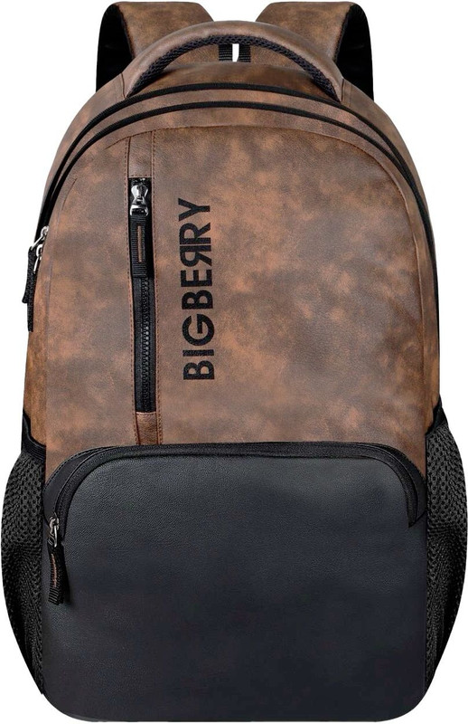 BIGBERRY NEWAGE 28 Ltrs genuine PU Backpack with Multiple Compartments & organiser 28 L Laptop Backpack(Brown)