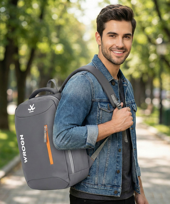 WROGN MILES Unisex Bag with rain cover Office/School/College/BusinessC-29.1L 29.1 L Laptop Backpack(Grey)