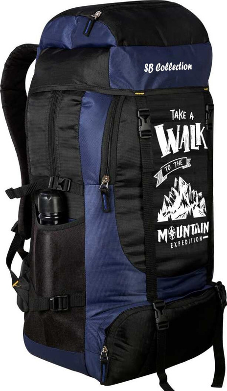 SBCOLLECTION Compact Rucksack Travel Bag for Trekking, Hiking with Shoe Compartment 72 L Laptop Backpack(Blue)