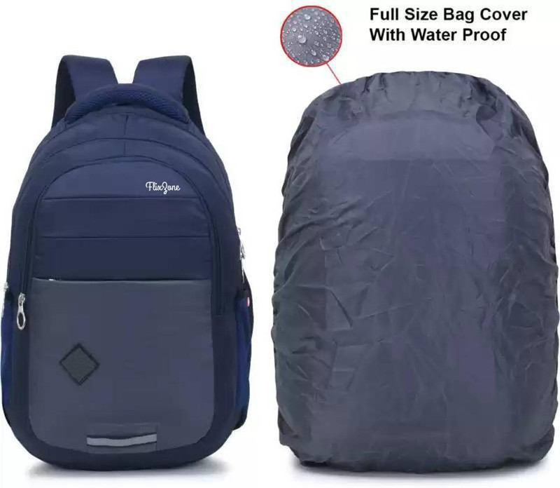 FLIXZONE Lightweight School Backpacks for Boys/Girls Laptop Bag College Office (Blue) 40L 40 L Laptop Backpack(Black)