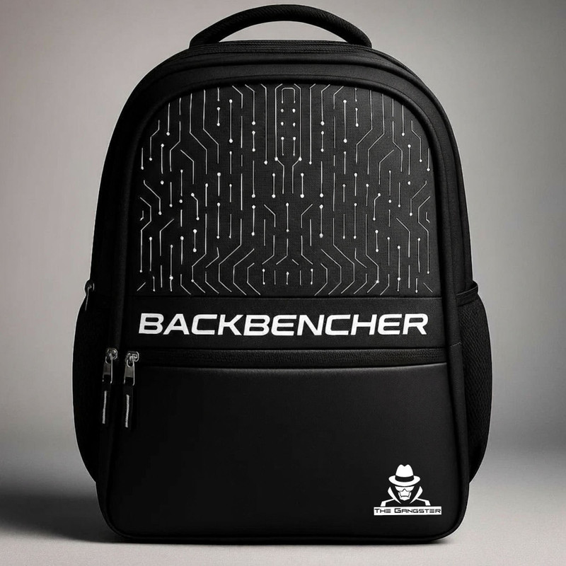 THE GANGSTERR Backbencher Anti-Theft Backpack (2 Hidden Pockets) 28 L Laptop Backpack 28 L Laptop Backpack(Black)
