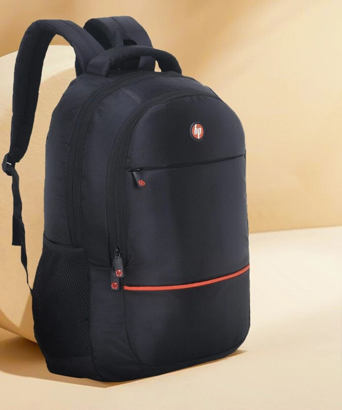 HP Lightweight Multipurpose Student Bag for High School & College 24 L Laptop Backpack(Black, Red)
