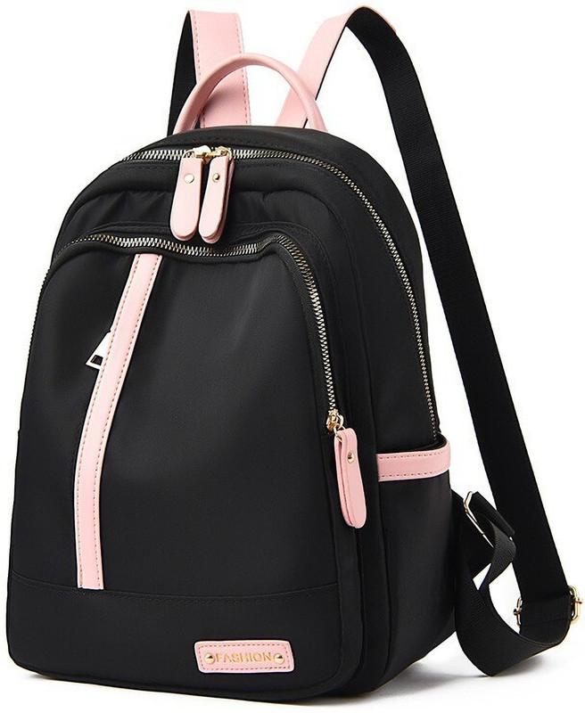 WANQLYN Spacy unisex 15 L Backpack(Black, Pink)