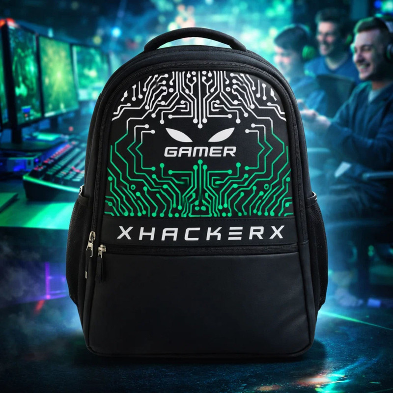 THE GANGSTERR Gaming Laptop Backpack with 2 Hidden Pockets Anti-Theft Stylish 28 L Laptop Backpack(Black)