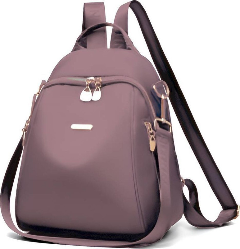 Zaxty Women Backpack Bag Faux Leather Office College Daypack For Girls 15 L Backpack(Purple)