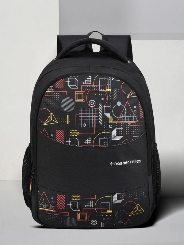 NASHER MILES Geometry Laptop Backpack 35 L Laptop Backpack(Black)