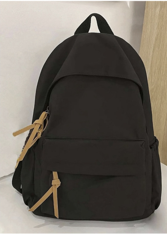 SAVIE 15L small canvas | Minimalist Korean Style College & School Bag for women 15 L Backpack(Brown)