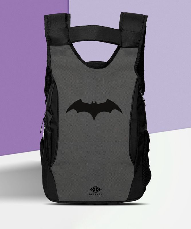 deeansh Grey Batman Unisex Multipurpose Waterproof Backpack 21 L Laptop Backpack(Black, Grey)
