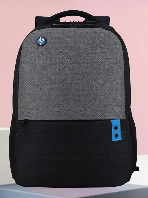 HP Dynamic School Collage Office waterproof 27.6 L Trolley Laptop Backpack(Black, Grey)
