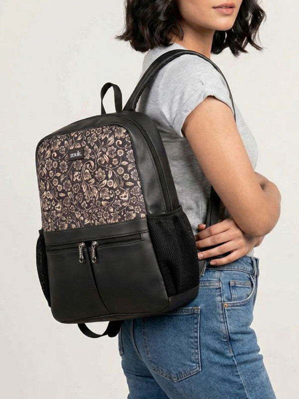 ZOUK FloMotif Office 16.5 L Laptop Backpack(Black)