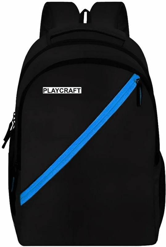 PlayCraft Cross zip_01 25 L Laptop Backpack(Black, Blue)