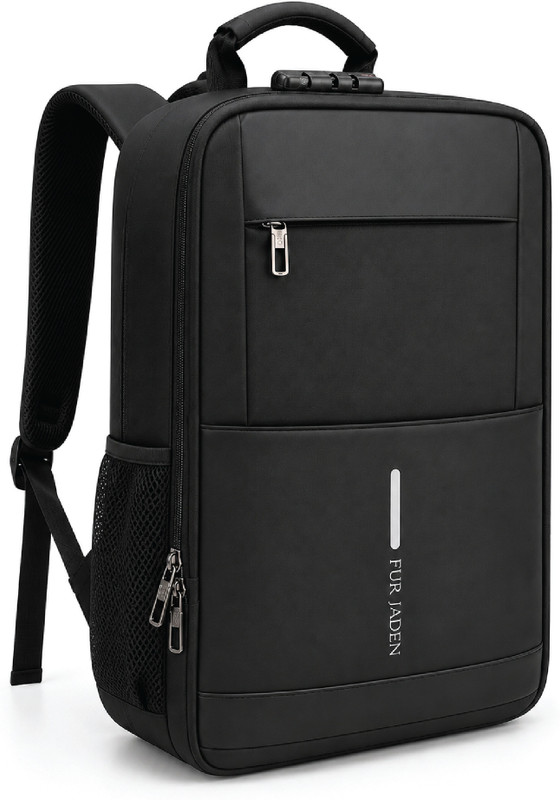 FUR JADEN 15.6 Inch With Anti Theft Number Lock 25 L Laptop Backpack(Black)