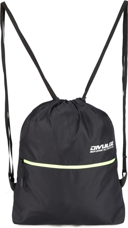 divulge NINJA Drawstring bag Daypack, Sports bag, Gym bags yoga bag with pocket 18 Lts(Black, Drawstring Bag)