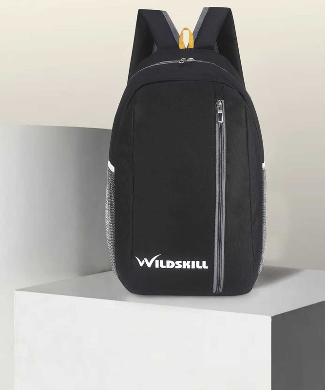 WILDSKILL Backpack College & Travel | Lightweight Casual Bag with Multiple Use 20 L Backpack(Black)