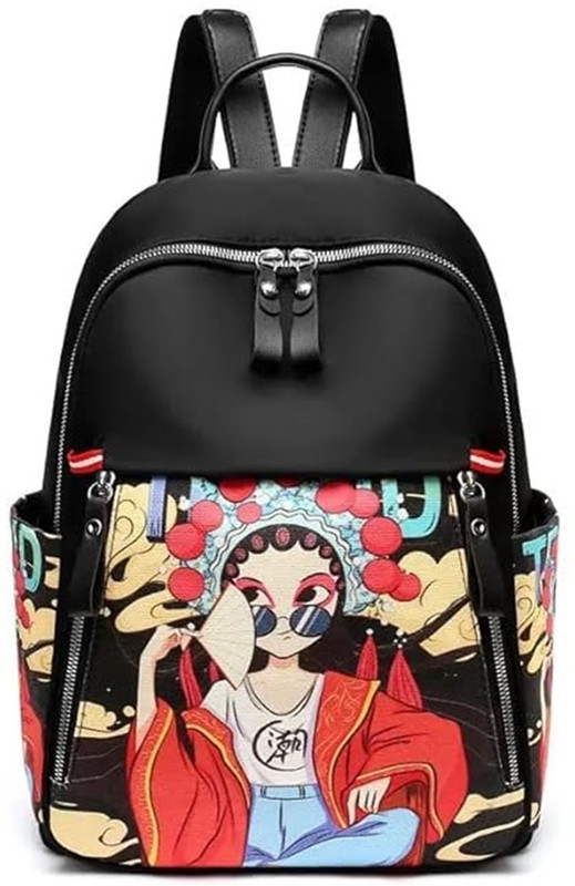 URBAN SKY Women's Heavy Metal Backpack Shoulder Bag Backpack(Black, 5 L)
