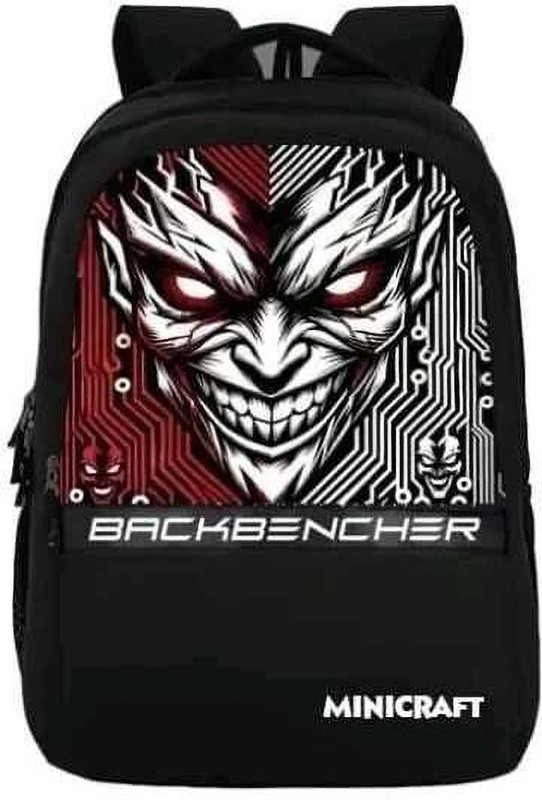 Minicraft Backbencher New Edition with Hidden Pocket 28 L Laptop Backpack(Black)