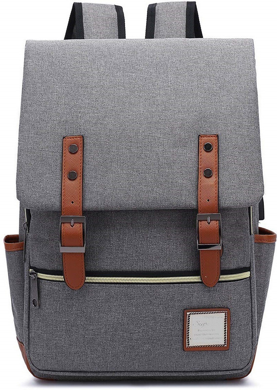 TOURTIER 43 Cm USB Charging Fabric Laptop 30 L Laptop Backpack(Grey)