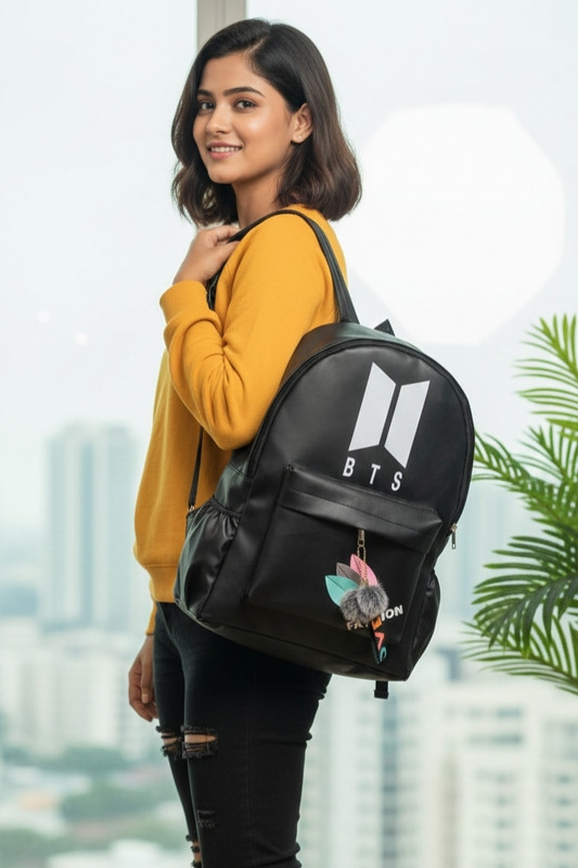 Fashionlife Black 21 L Backpack(Black)
